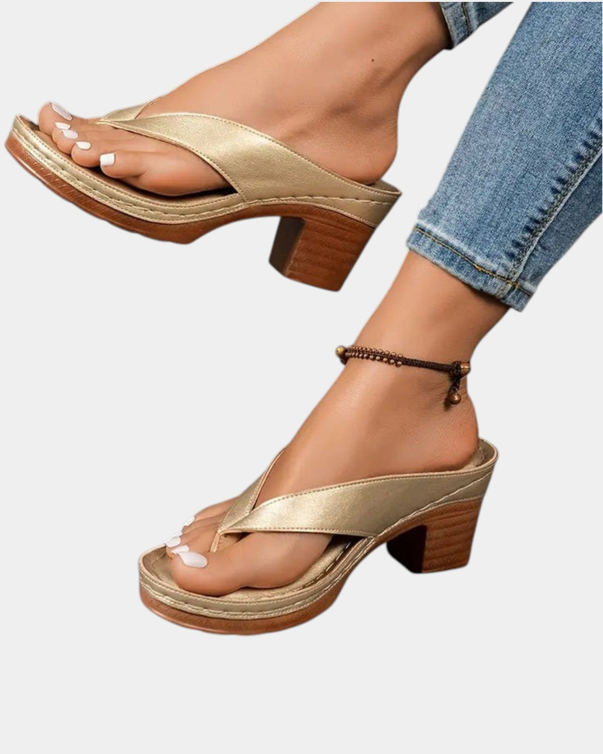 Aliénor | Sandales confortables à talon épais