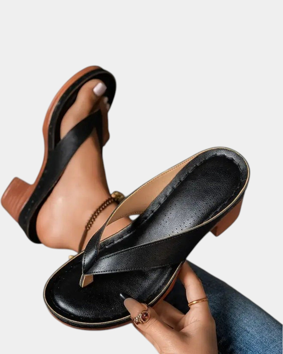 Aliénor | Sandales confortables à talon épais