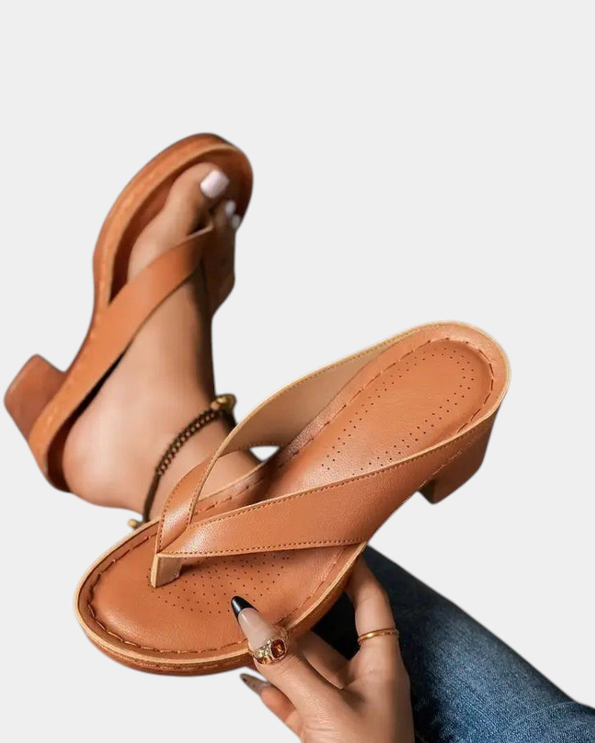 Aliénor | Sandales confortables à talon épais